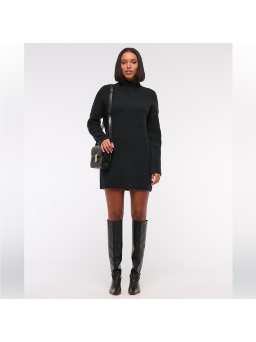 Abercrombie & Fitch Black Knit Sweater Dress